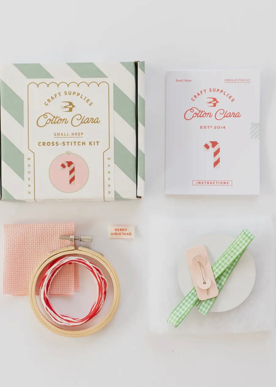 Candy Cane Cross Stitch Kit
