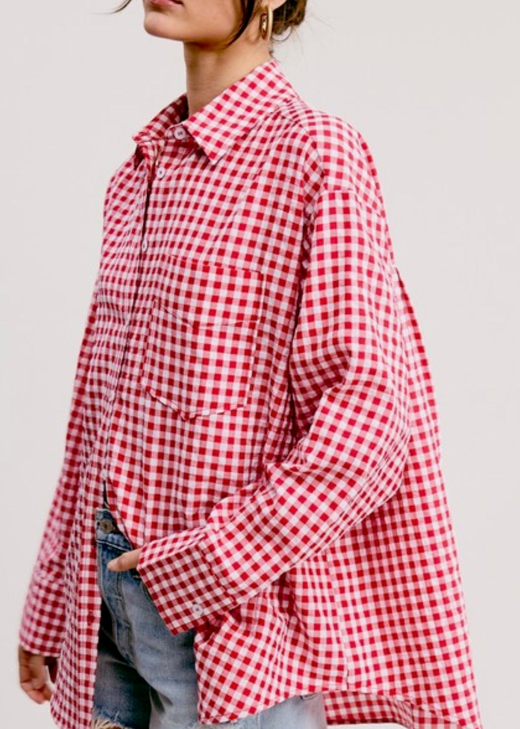 *Pre-order mid sept Aviana Gingham Blouse