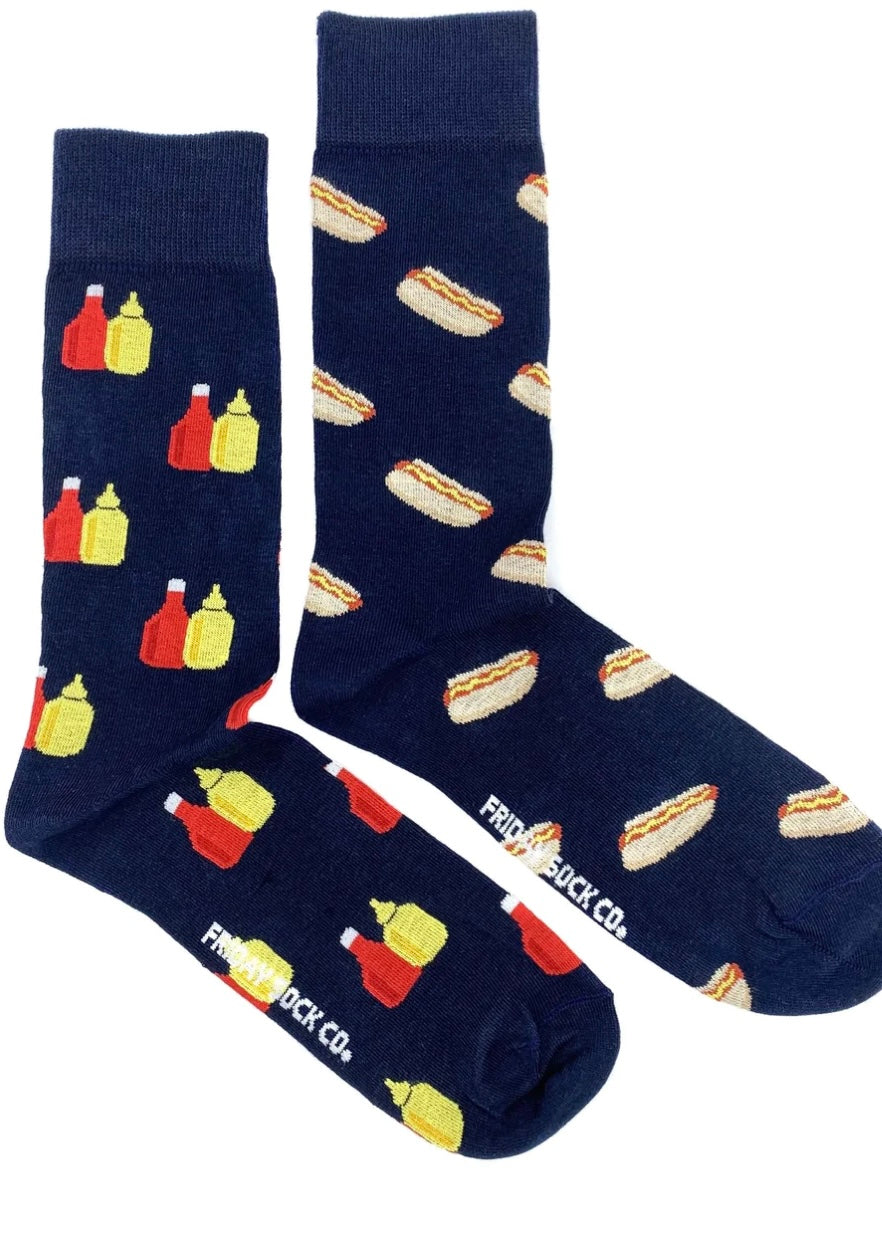 Mustard, Ketchup + Hotdog Socks