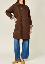 Checked Inside Midi Trench Coat