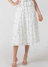 Dainty Rose Midi Skirt