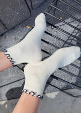 The Petite Ruffled Modal Sock