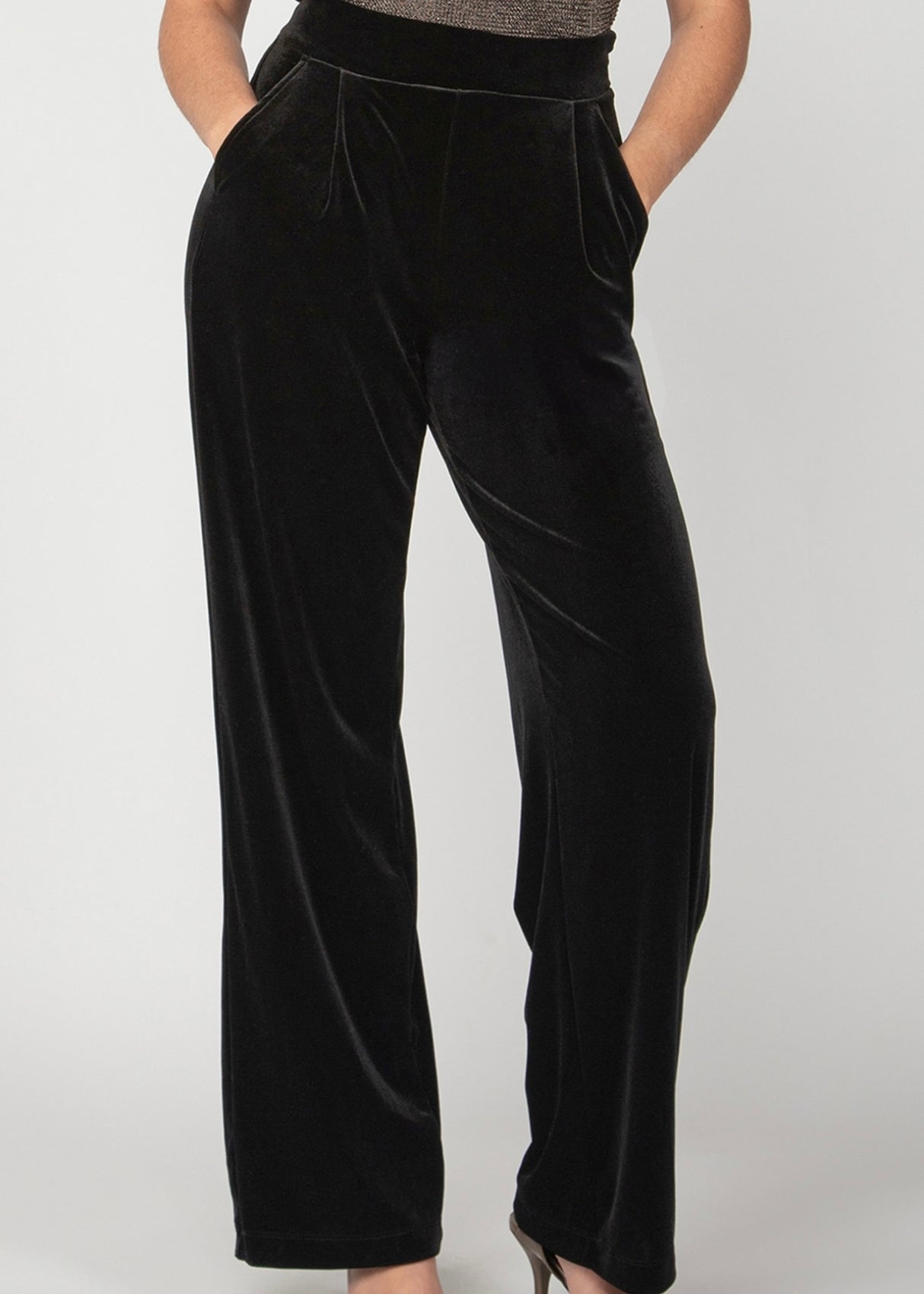 Wide Leg Velour Pant