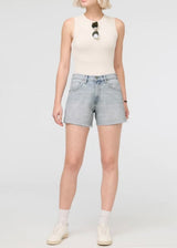 Midweight Denim High Rise Short