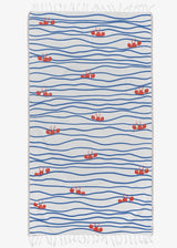 Lobster N' Waves Turkish Beach Towel