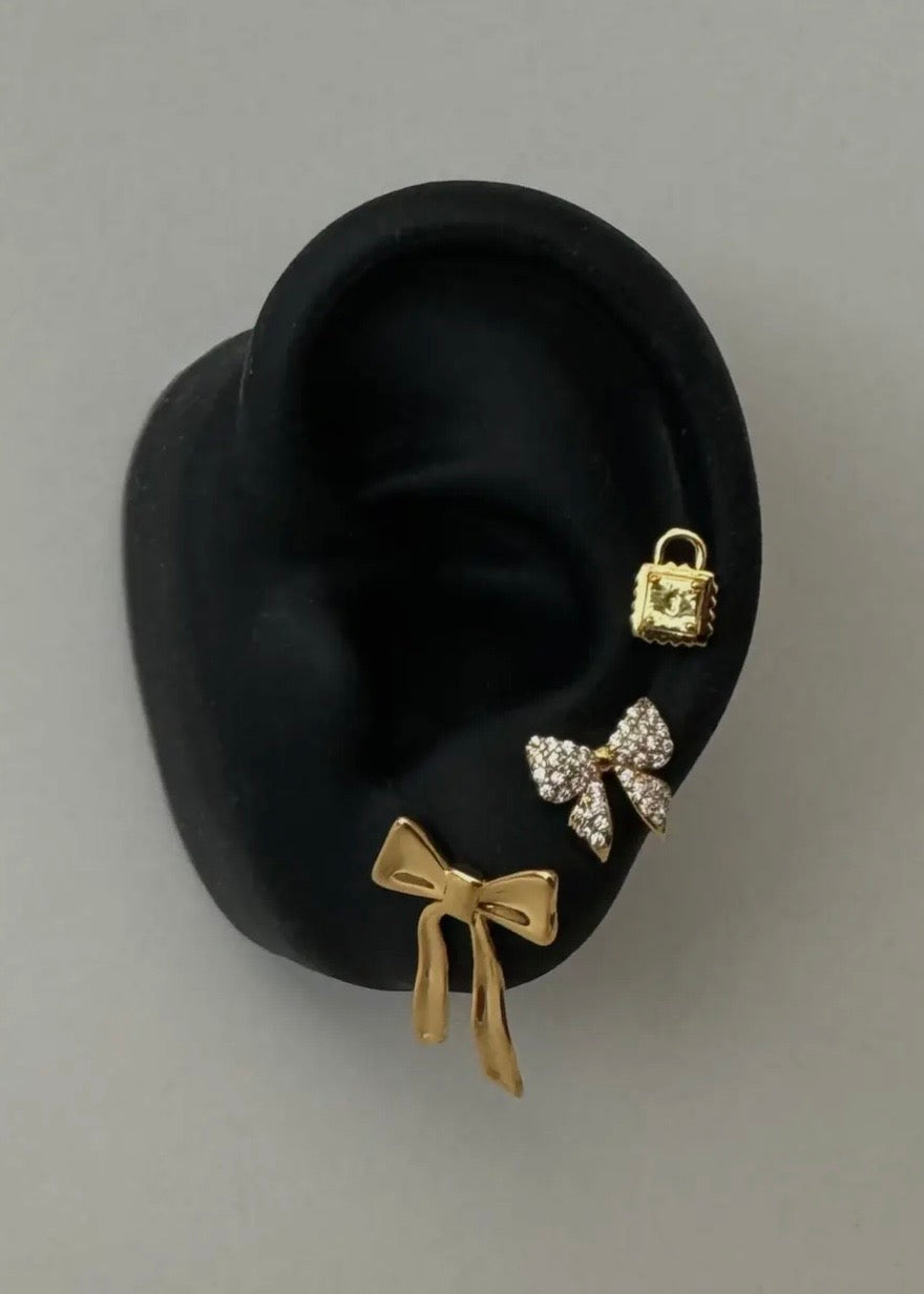Pave Bow Studs