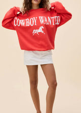 Cowboy Wanted Boyfriend Crew Sweatshirt