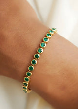 Green Tennis Bracelet