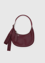Small Recycled Leather Crescent Bag