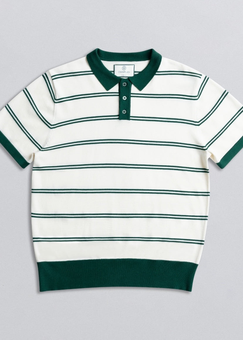 Stripe Knit Polo