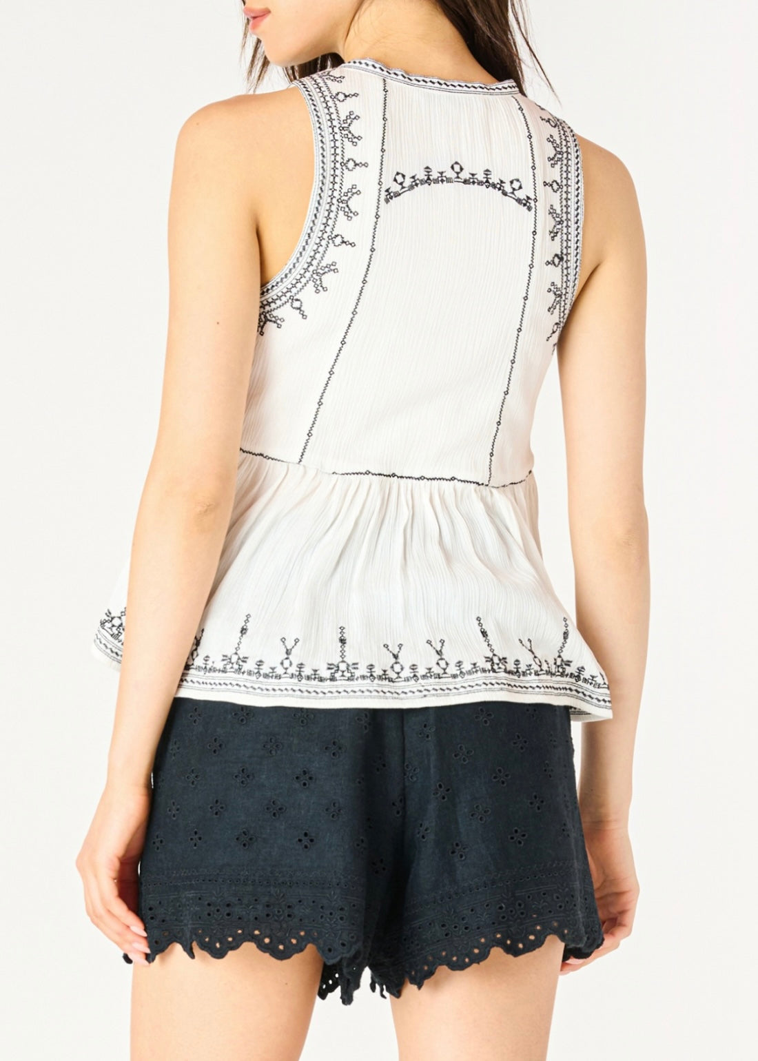 Eyelet Pull-On Shorts