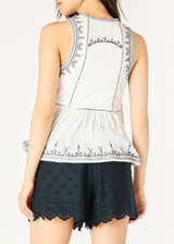 Eyelet Pull-On Shorts