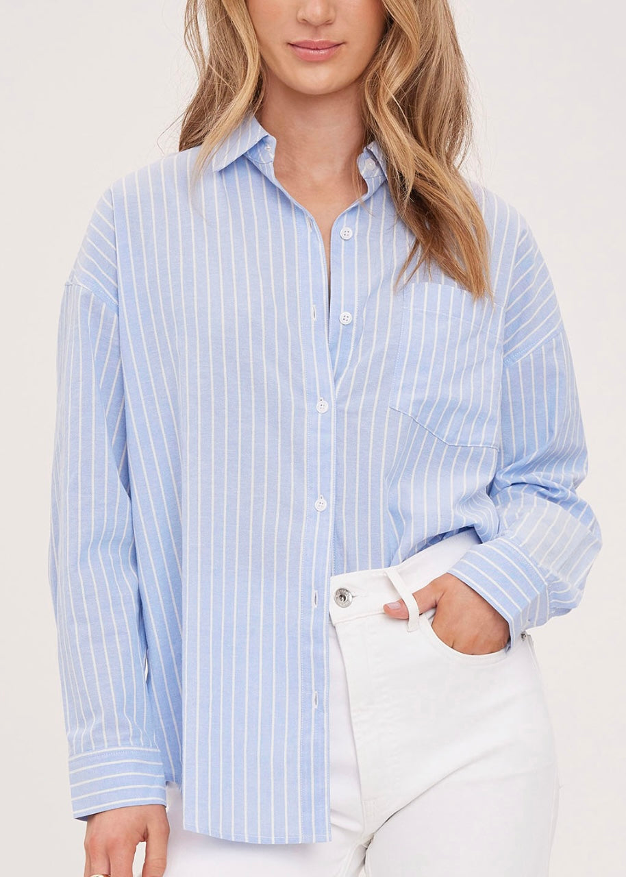Orlando Button Up Stripe Shirt