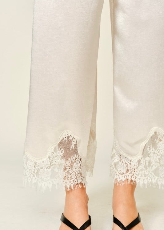 Bella Satin Lace Pants