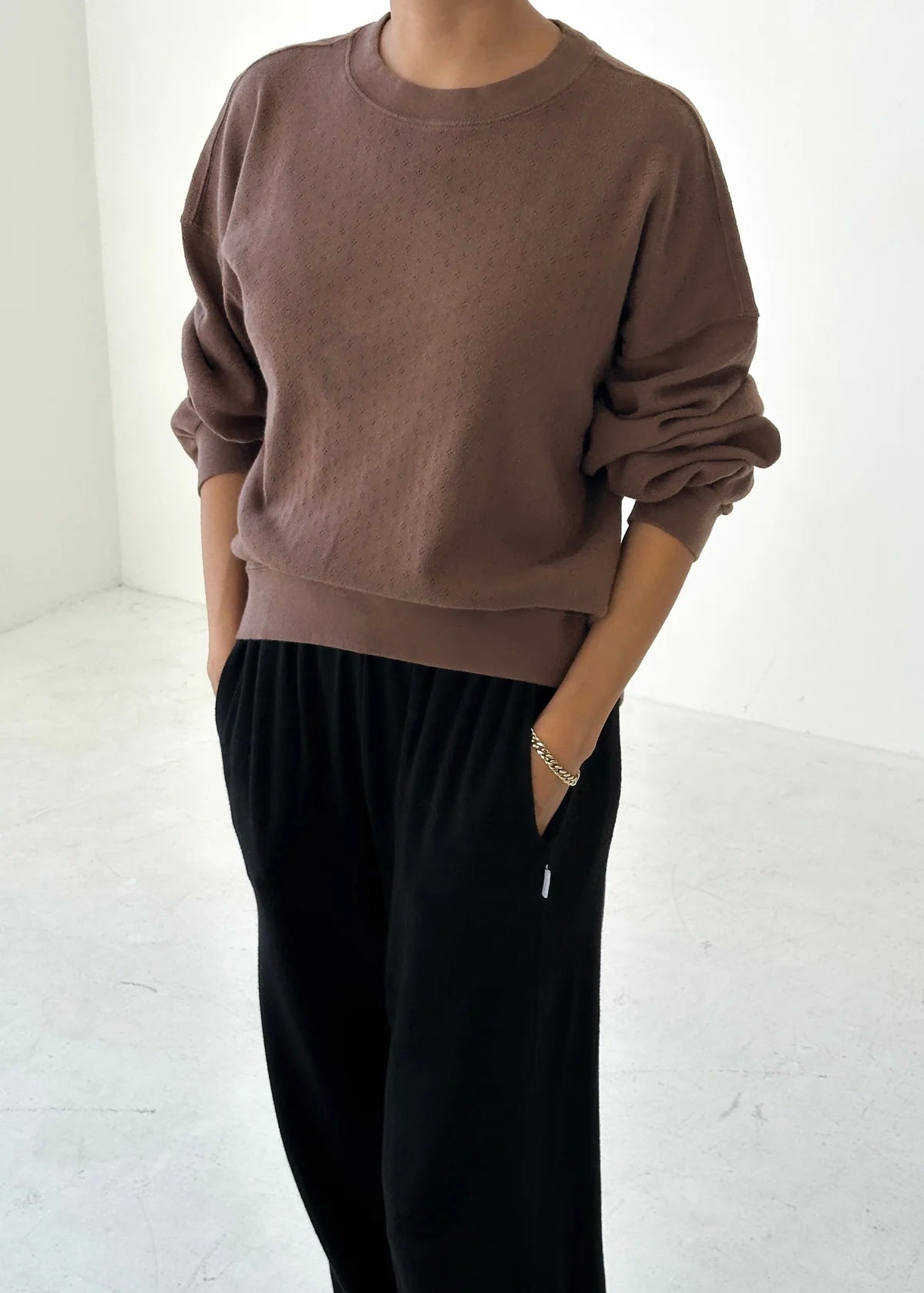 Pointelle Core Sweatshirt