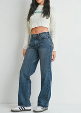 Classic Full Length Relaxed Straight Dark Denim