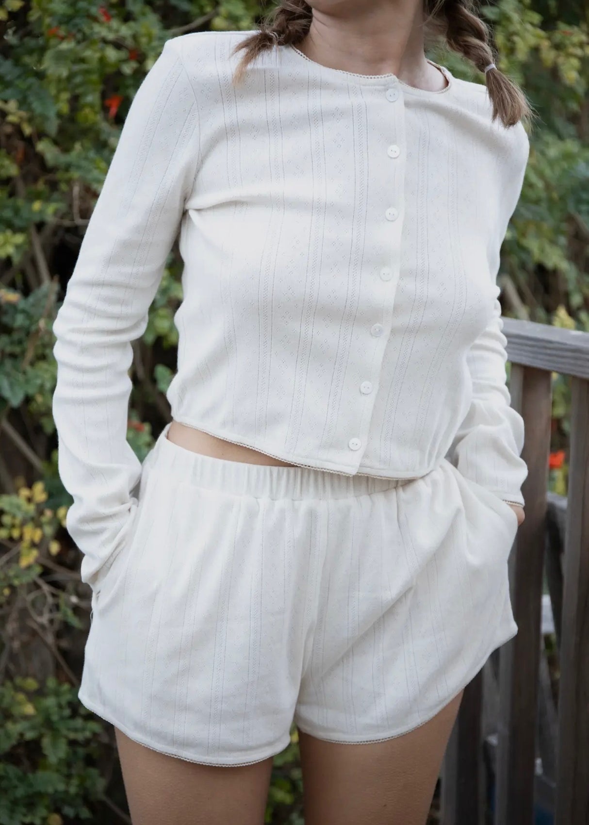 Basic Pointelle Cardigan