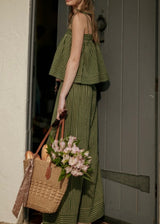 Olive Grove Stripe Pants