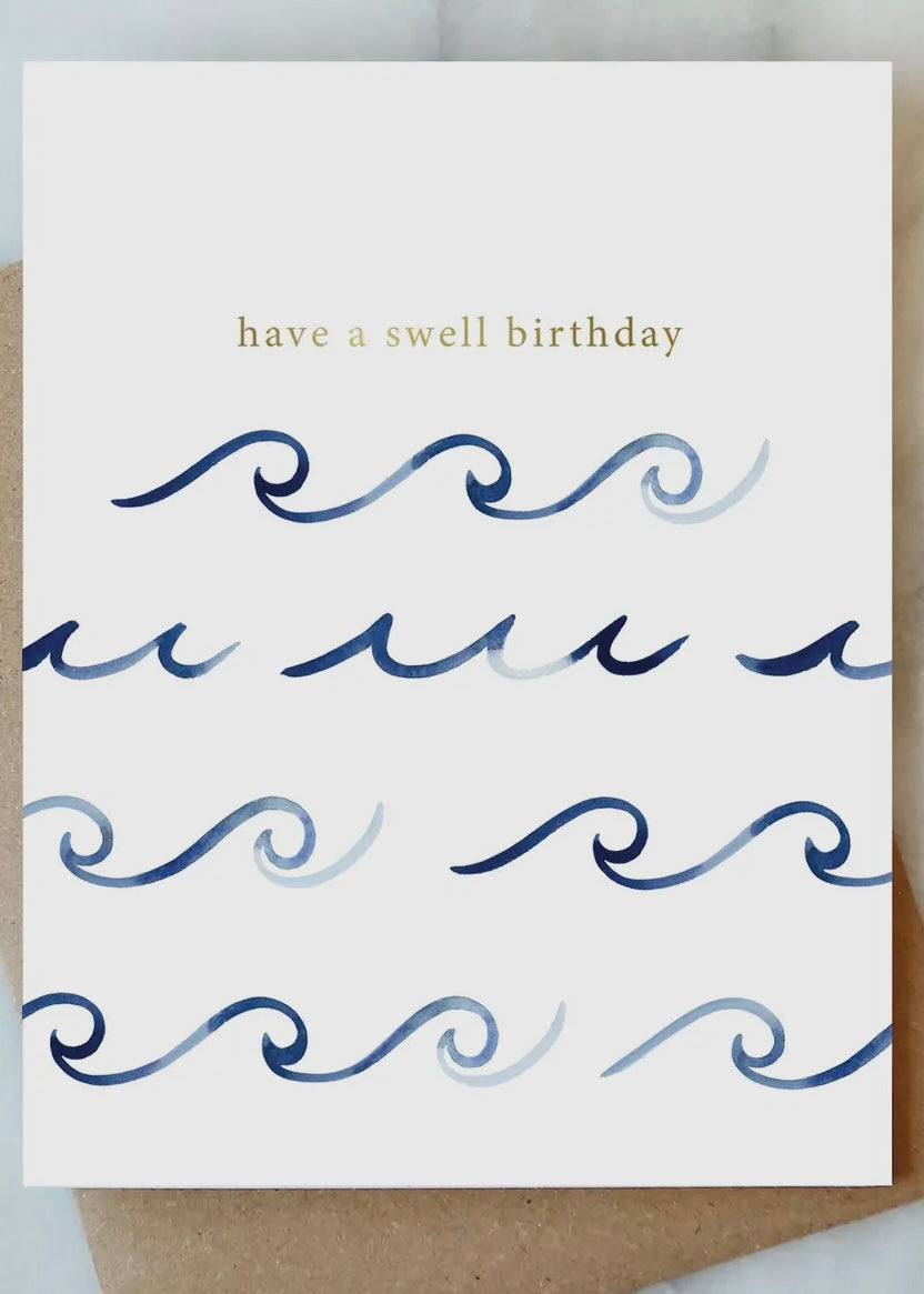 Waves Birthday Greeting Card