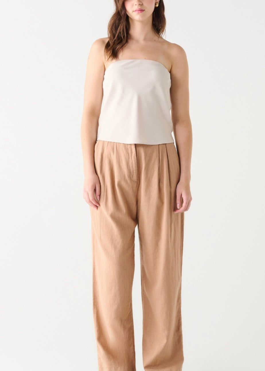 Strapless Satin Tank