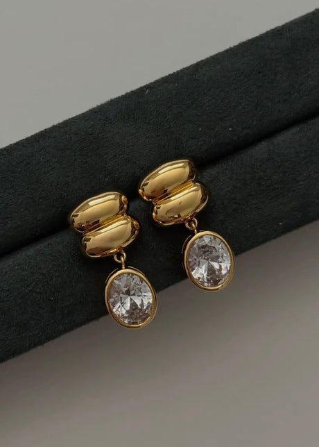 Brianna Oval Drop Earrings