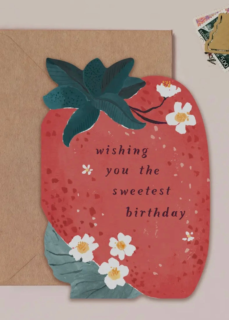 Sweet Strawberry Birthday Card