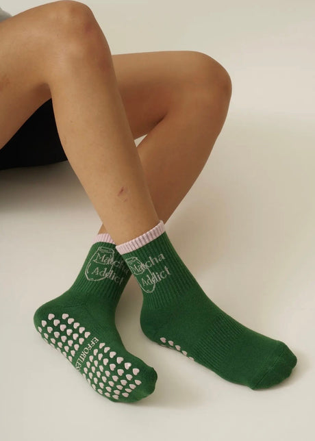 Matcha Grip Socks