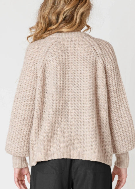 Crewneck Textured Cardigan