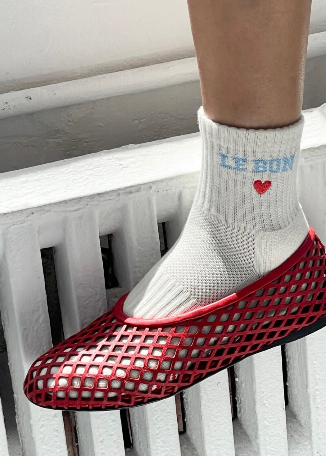 Embroidered Crew Socks