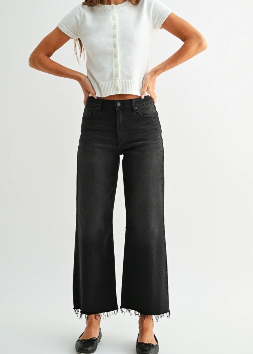Slim Scissor Cut Wide Leg Jean