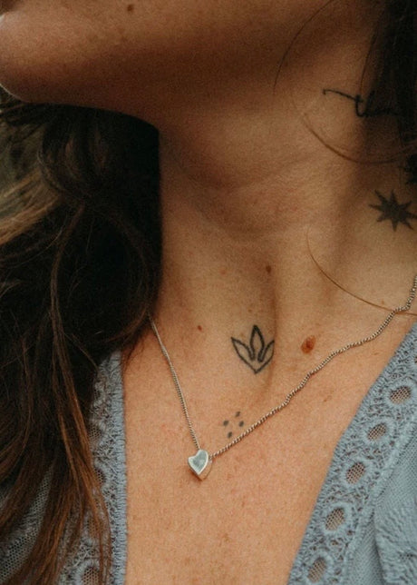 Heart Charm Necklace in Sterling Silver