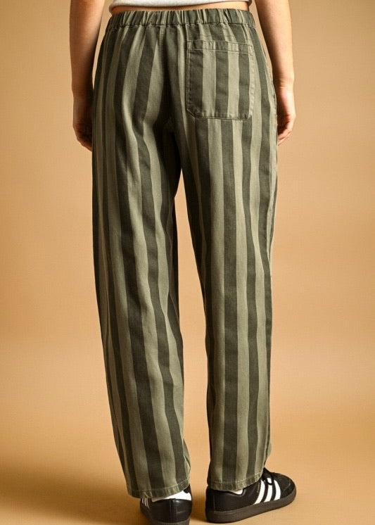 Shelby Wide Stripe Barrel Pants