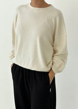 Pointelle Core Sweatshirt