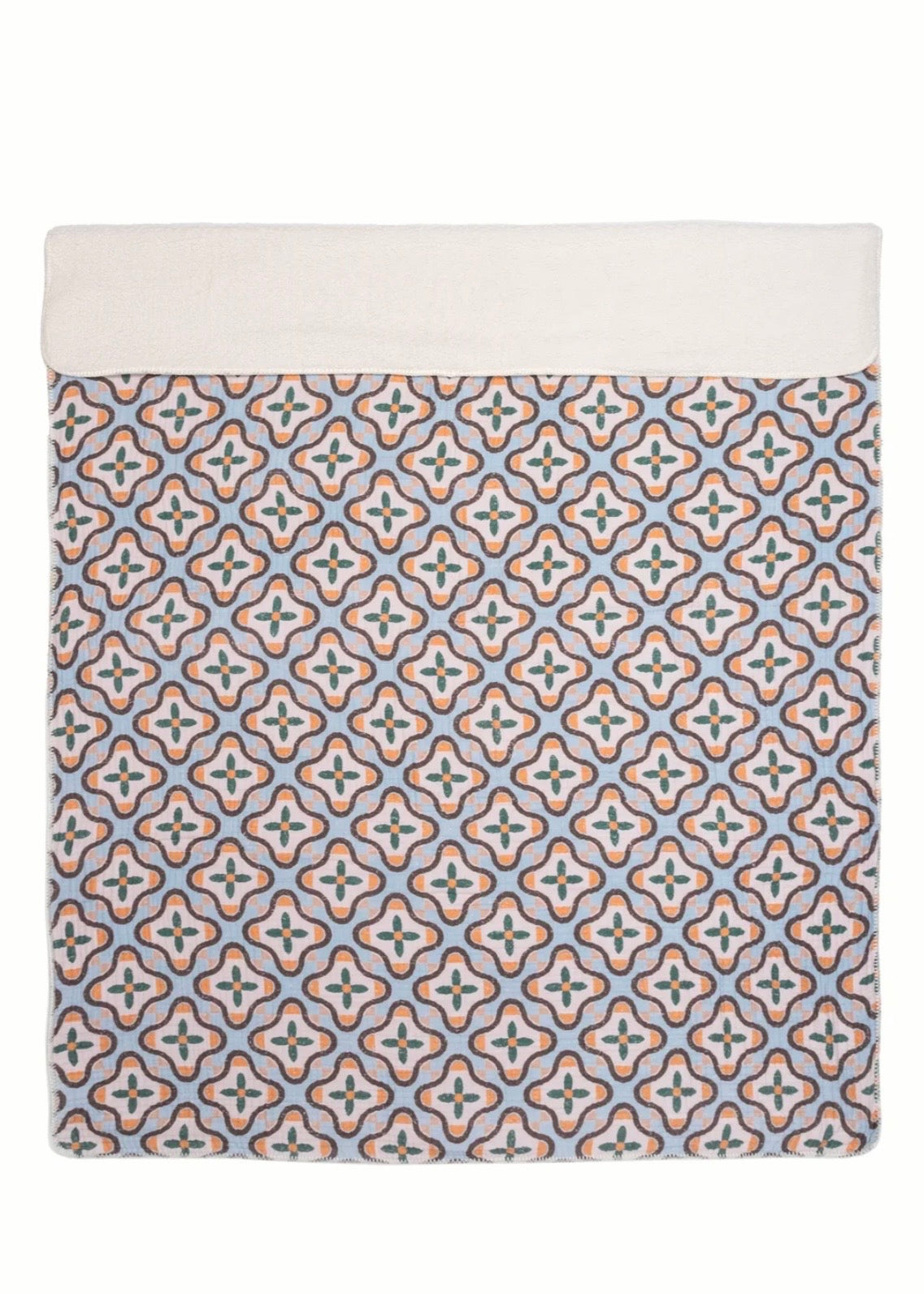 THE MOSAIC | Block Print Sherpa Lined Throw