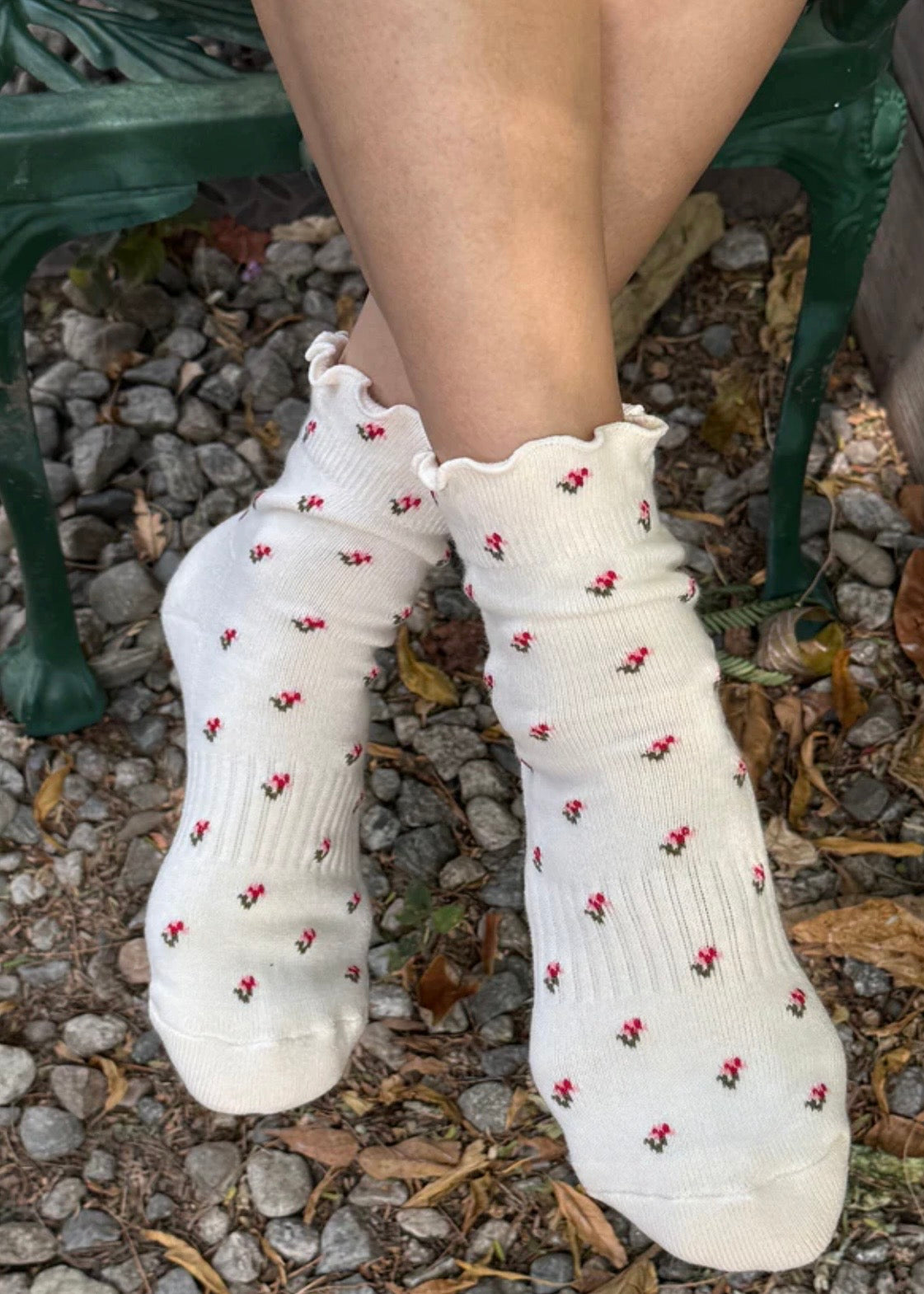 Petal Ruffle Hugger Sock
