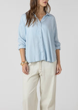 Relaxed Blue Stripe Shirt