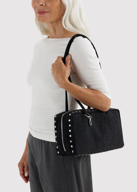 Nylon Bowler Bag - Studs
