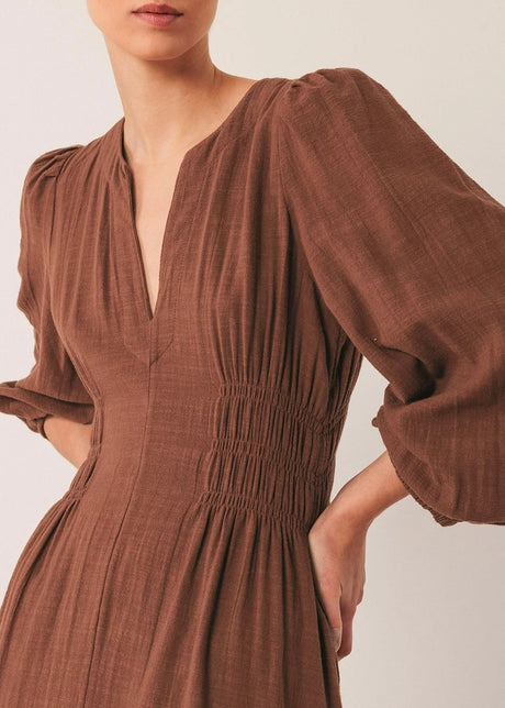 V-Neck Midi Dress