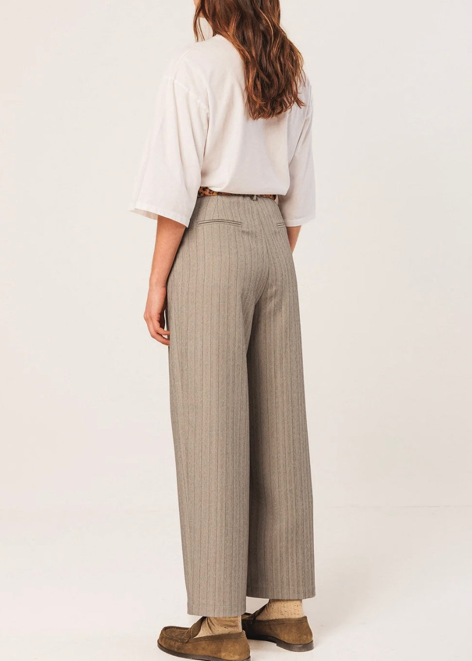 Striped Pleated Trouser