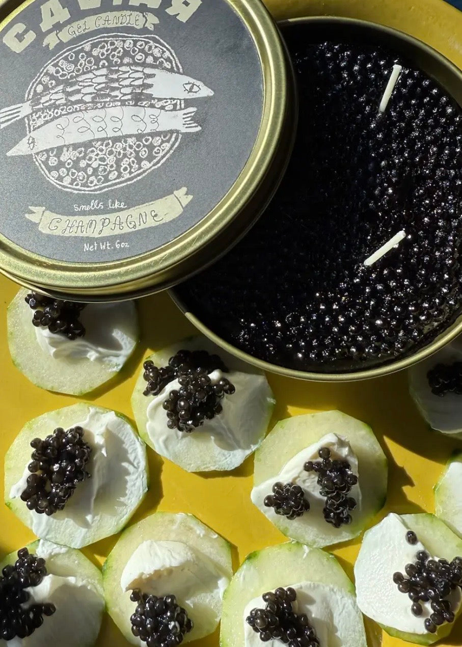 Caviar Candle Champagne Scented Tin
