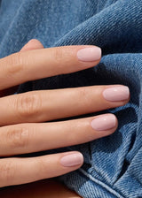 Milky Pink Green Flash Nail Polish