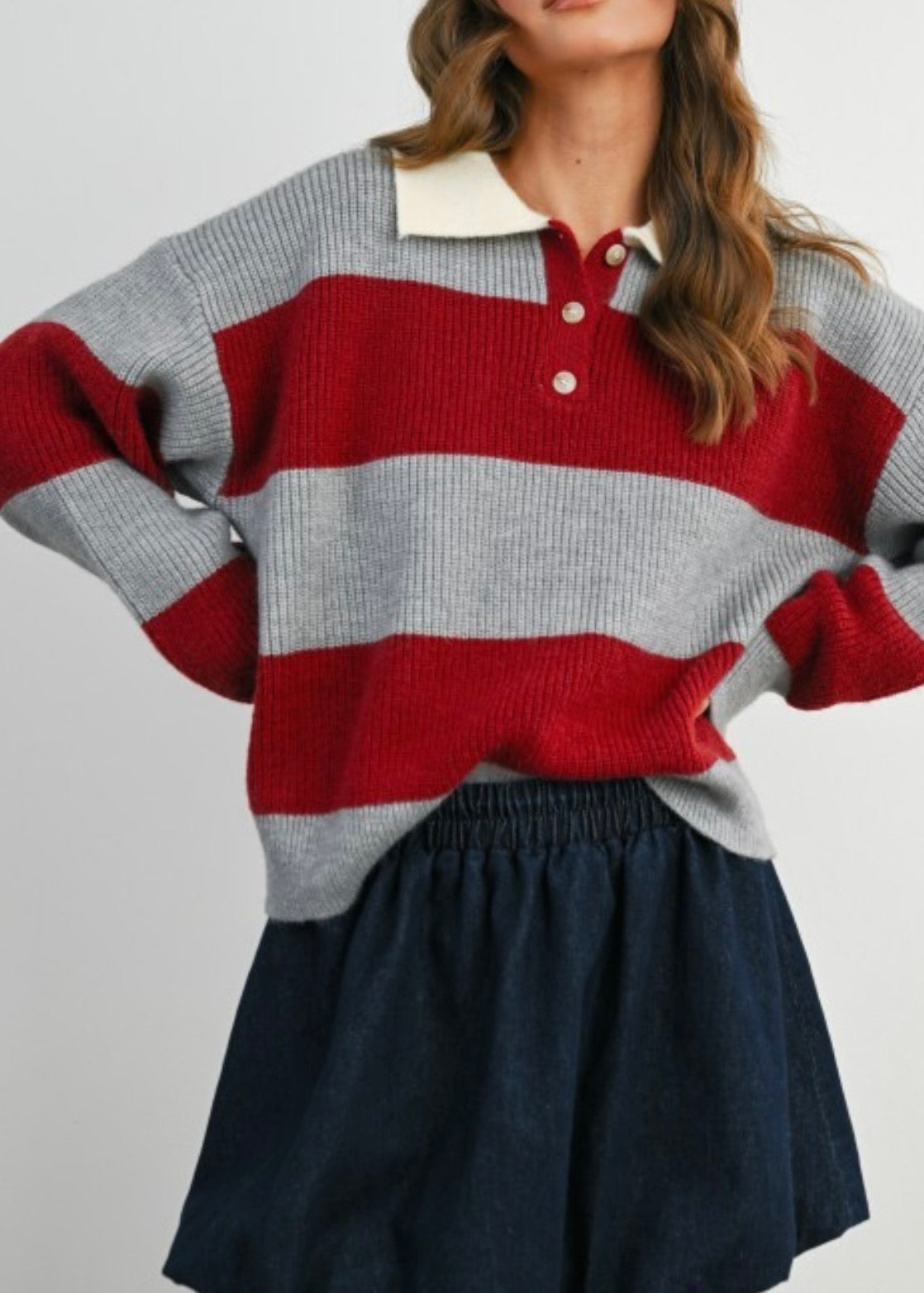Merlot Stripe Polo