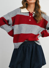 Merlot Stripe Polo