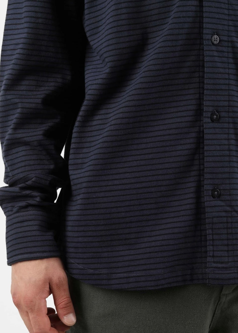 Shaw Navy Blue/Black Button Up
