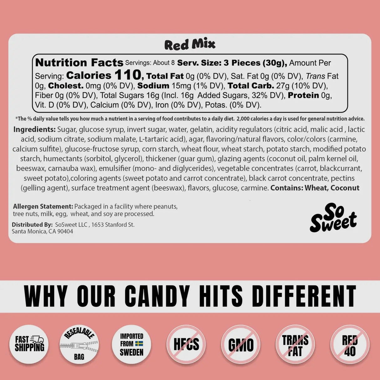 Swedish Candy Red Mix (8 oz)