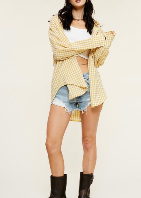 *Pre-order mid sept Aviana Gingham Blouse