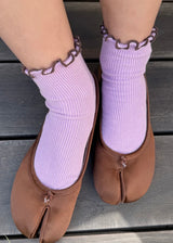 The Petite Ruffled Modal Sock
