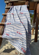 Lobster N' Waves Turkish Beach Towel