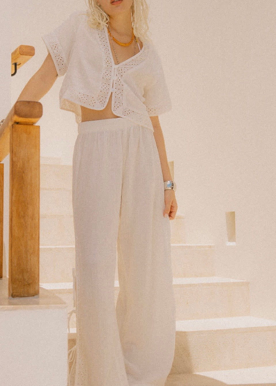 Seaside Eyelet Top