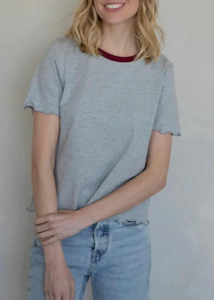 Loren Lettuce Hem T-Shirt
